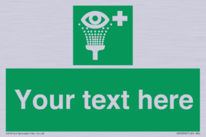 Custom Eye Wash Station Sign